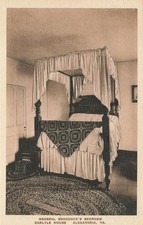 General Braddock's Bedroom Carlyle House Alexandria VA Postcard Albertype picture