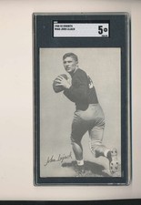 1948 exhibits w468 John Lujack Chicago Bears card SGC 5 ex picture