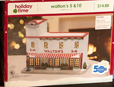 Holiday Time Walton's 5 & 10 Illuminated Christmas Village Building Ceramic picture