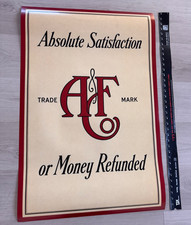 VTG ABERCROMBIE & FITCH 1900s POSTER RARE SATISFACTION  24” X 36” PROMO RP A&F picture