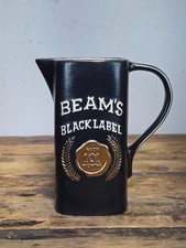 Vintage Jim Beam Black Label Pitcher Regal China 1983 Black Gold Barware Jug 7