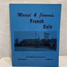 Vintage 1960s Montebello California French Cafe Restaurant Menu Memorabilia picture