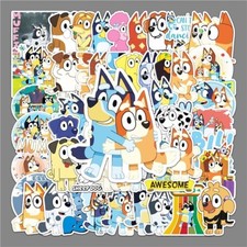 10pcs Bluey Inspired Stickers Dog Cartoon Bingo picture