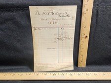 Antique 1897 Letter/Bill Head The A.G. Harbaugh Oil Company Cleveland Ohio picture