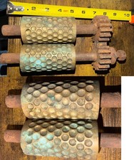 Antique Brass Candy Rollers - Pair    1890s To 1910s picture