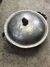 Vintage Rodney Kent Tulip Aluminum Hand Hammered Casserole Dish With Lid Handles picture