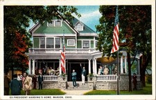 1921 Harding Home Marion Ohio Postcard - President Warren G. Residence picture