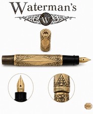 WATERMAN’S Vintage 1910 Retractable Fountain Pen SCOLPITA 14K Gold Nib picture