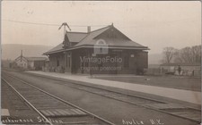 Lackawanna DLW Railroad Depot Apulia Station New York NY RPPC Myer 1909 Postcard picture