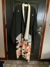 Vintage Handmade Japanese Kurotomesode Kimono No Label picture