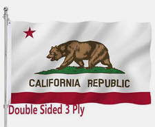 California Republic State Flag Double Sided 3 Ply 3 Layer Material picture