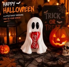 New COCA-COLA Ghost Figurine Holding Coke Can Halloween No drinks picture