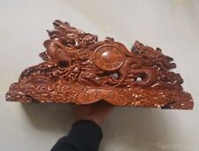 Chinese Peach Wood Sword Display Rack Dragon Knife Dagger Holder Stand Feng Shui picture