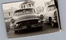1955 Buick & Ford on Quiet Suburban Street Photograph Winter Americana picture