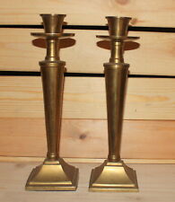 Vintage hand made pair brass candlesticks picture