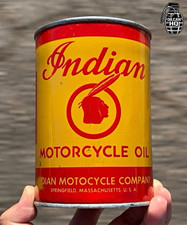 Full Vintage Indian Motorcycle Quart Oil Can Springfield Original  picture