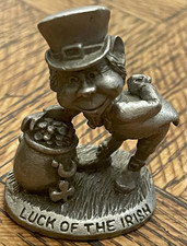 Spooniques Pewter St. Patrick's Day Figurine Luck of the Irish Silver PP1126 picture