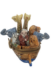 La Gloriette Limoges Noah's Ark Porcelain Trinket Box Ltd Edition # 65/500 `READ picture