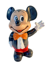 Vintage Mickey Mouse Coin Bank 6 Inch Tall Walt Disney Early Collectable picture