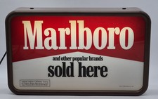 Vintage Marlboro Philip Morris Light Up Sign Open Closed Tested Clean 1986 USA picture