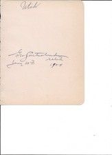 George Sutherland autographed album page 1908-Supreme Court-Senator Utah picture