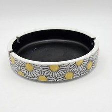 Vintage MCM 60's Flower Power Daisy Ceramic Ashtray 6