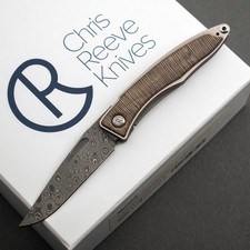 RARE Chris Reeve Mnandi (Gen 2) Raindrop Damascus, Striped Platan Inlays, CRK picture
