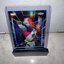 2026 Topps Marvel Neon Mystique- Neon Etch Black Refractor 8/10 picture