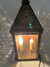 Large Vintage Punched Tin Candle Revere Lantern Electric 20 Inch picture