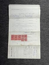 Vintage 1945 Warranty Deed for Real State Warren County Indiana State ~ Stamped picture