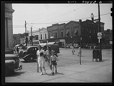Photo:Oswego New York 1943 Bridge and First St Shopping Center Main Street picture