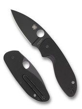 Spyderco Efficient Knife Black Plain Edge Blade Black G-10 Handle C216GPBBK picture