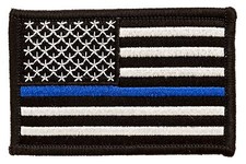 Tactical Police law enforcement Thin Blue Line US Flag Patch 3
