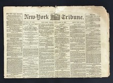 CIVIL WAR 1861: Battle of Carnifex Ferry, September 10 1861, NY Tribune picture