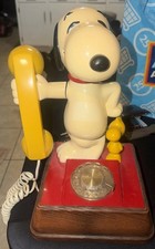 Vintage 1976 Snoopy Woodstock Rotary Phone ATC Peanuts Works Tested picture