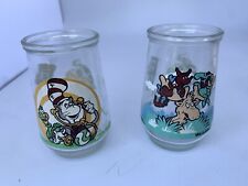 Vintage 1996 Lot of 2 Welch’s Jelly Jar Glasses Dr. Seuss #1 & #4 Cat in the Hat picture