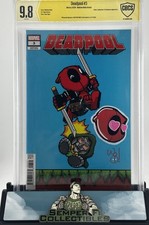 Deadpool #1 8-Bit CBCS 9.8 Witnessed Matthew Waite Signed And Sketched picture