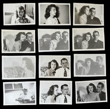 Vintage Photo Lot Couple 1949 Candids American Marriage Relationship Poses picture