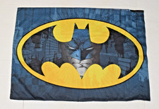 Batman Standard Pillowcase 2015 Double Sided Gotham City Skyline Blue Yellow picture