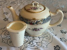 Antique LENOX MING BIRDS TEAPOT & INFUSER  Black Backstamp RARE 1920's picture