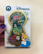 Disneyland Paris exclusive Alice in Wonderland 75 Anniversary keyhole LE 800 pin picture