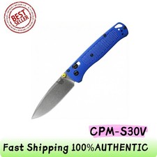 Benchmade CPM-S30V Outdoor Folding Knife Blue Handle Ambidextrous Use picture