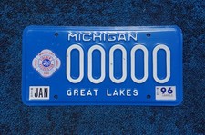 1996 Michigan Fire Firefighter Sample License Plate Fireman's Assoc picture