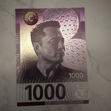 2025 Cardsmiths Currency Space Edition Elon Musk 1000 Double Sided Cold Foil picture