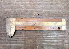 Vintage LUFKIN Boxwood & Brass Caliper Ruler NO. 014 picture
