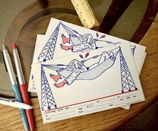 Vintage QSL Cards (25) Ambru Productions-NY Mid Century Ham Radio Ephemera picture