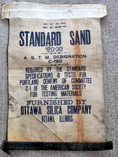 1 Empty 50lbs. Bag of Standard Sand Ottawa Silica Company Collectable Storage Ba picture