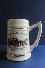 Vintage Wrightstown Vol. Fire Co. #1 75th Anniversary Cup Mug Beer Stein picture
