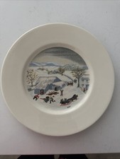 Vintage Atlas China Grandma Moses “Catching The Thanksgiving Turkey” Plate picture