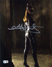 Anne Hathaway Signed Auto The Dark Knight Rises 11X14 PHOTO Beckett BAS Catwoman picture